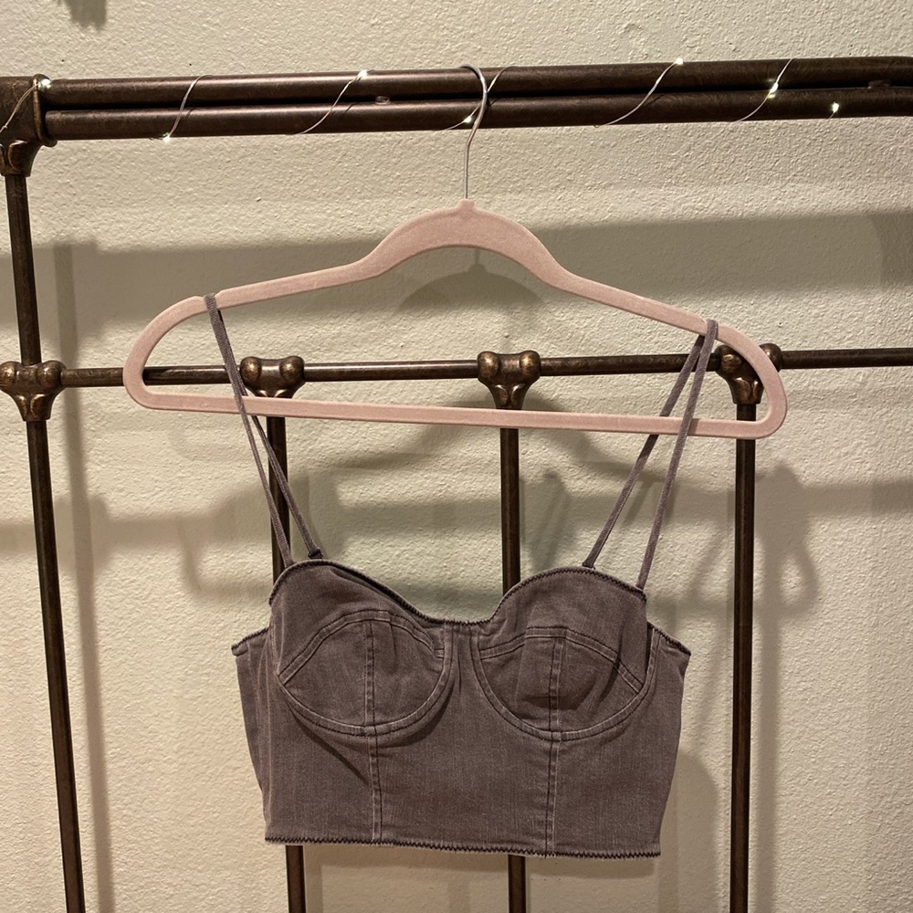bebe cropped tank top (reversible)